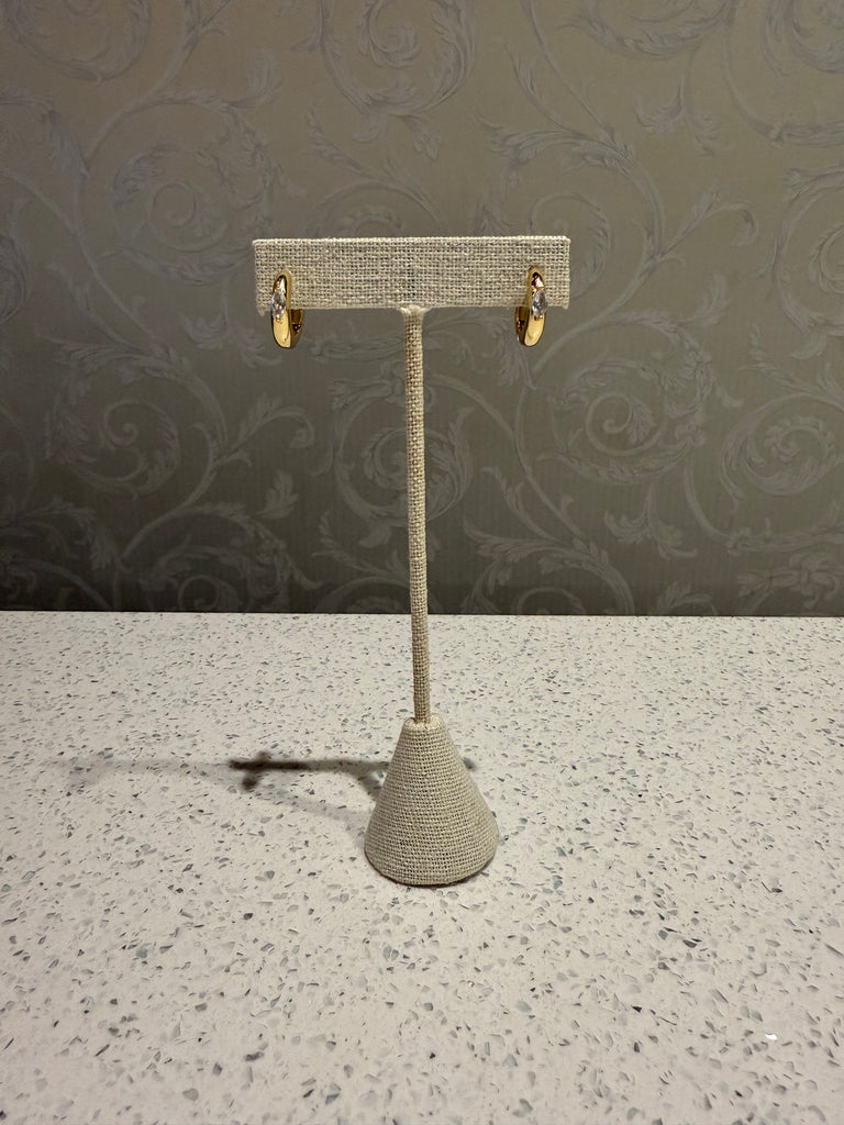 Marquise Huggies in Gold