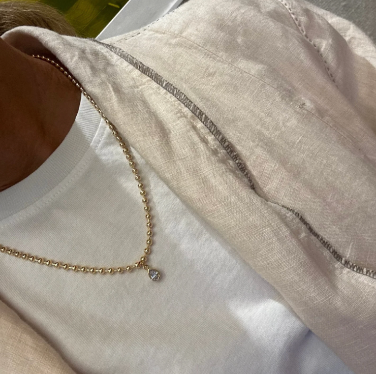 Mini Drop Necklace in Gold | 20"