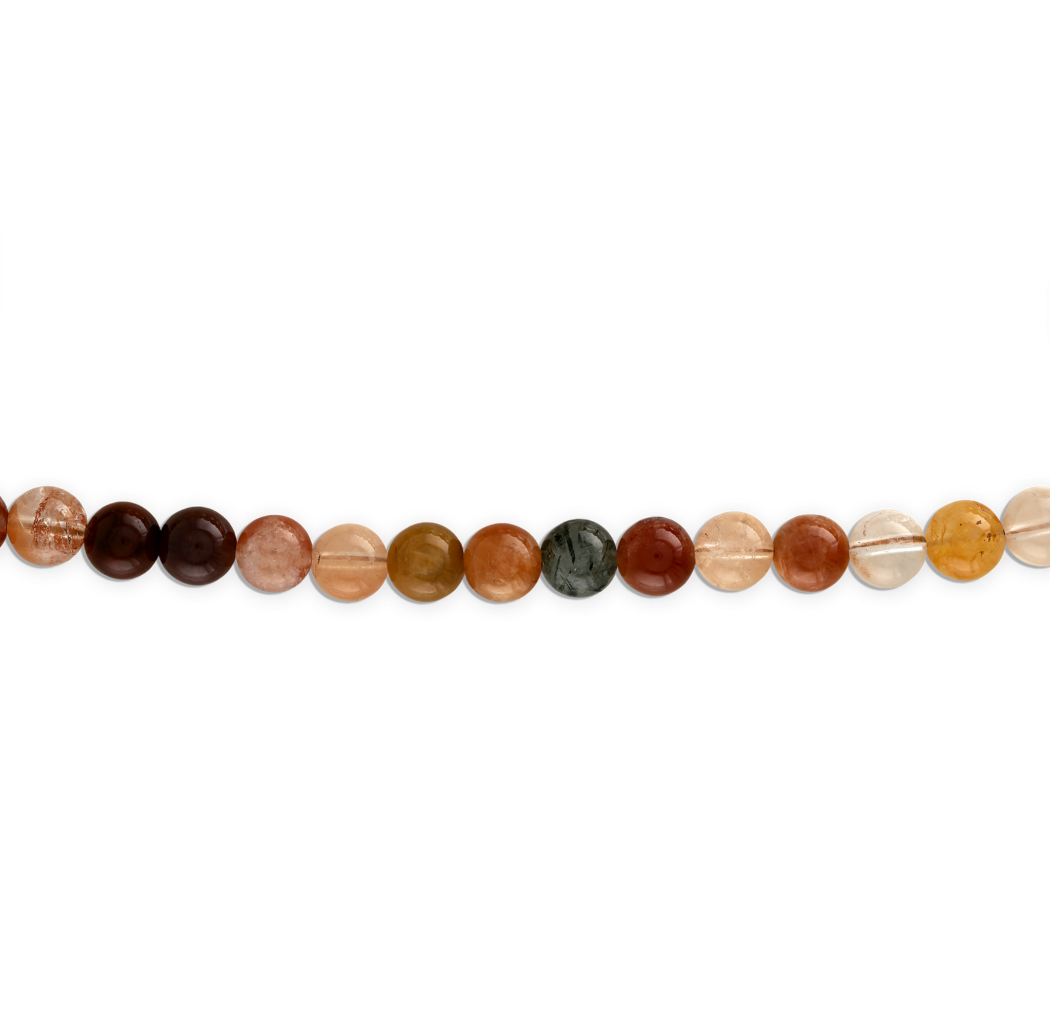 Natural Beaded Necklace in Natural | 24"