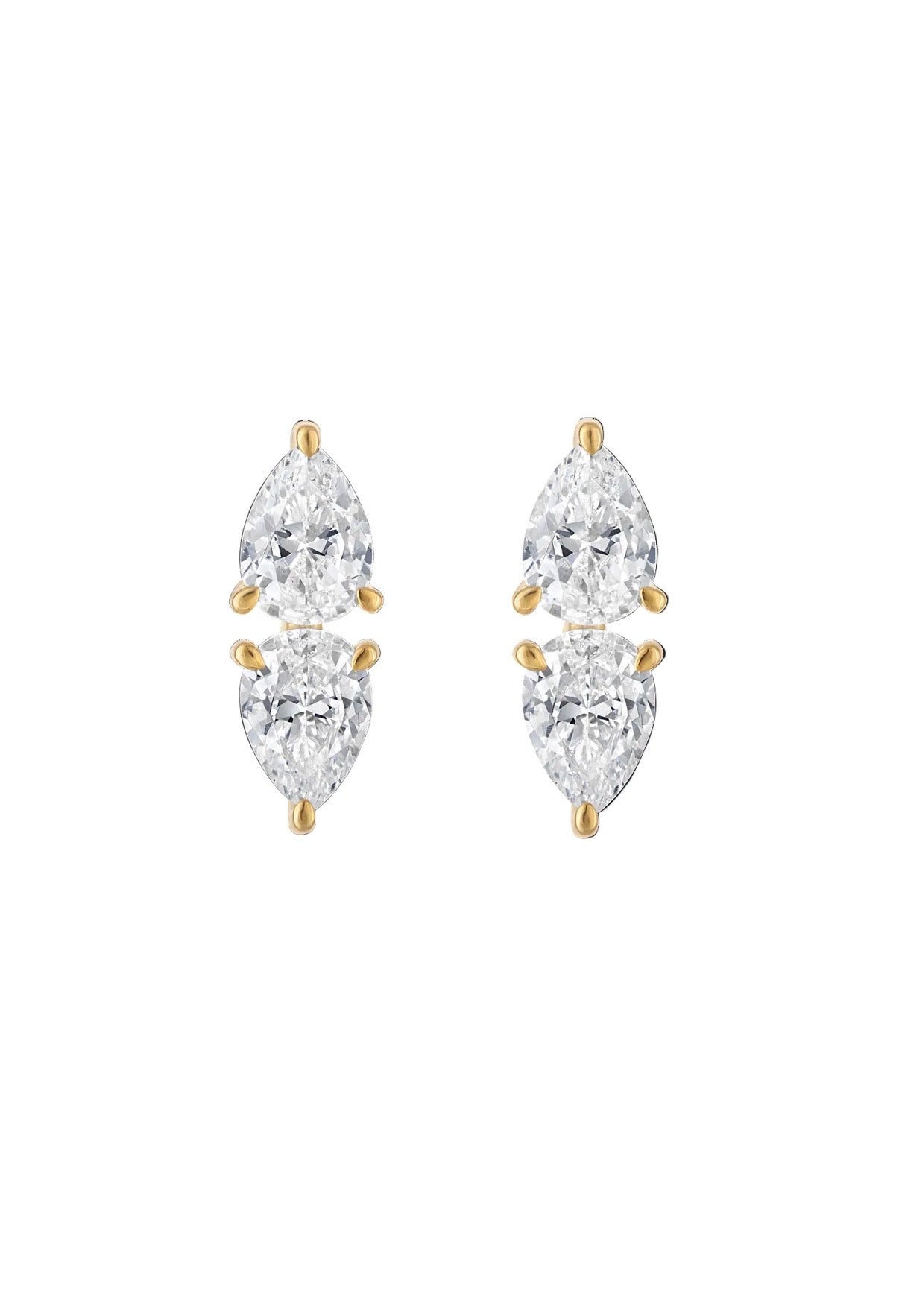Mini Reflection Earrings in Gold