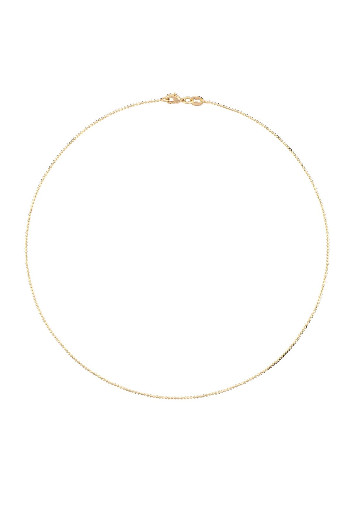 1MM Diamond Cut Ball Chain Necklace in Gold | 18"