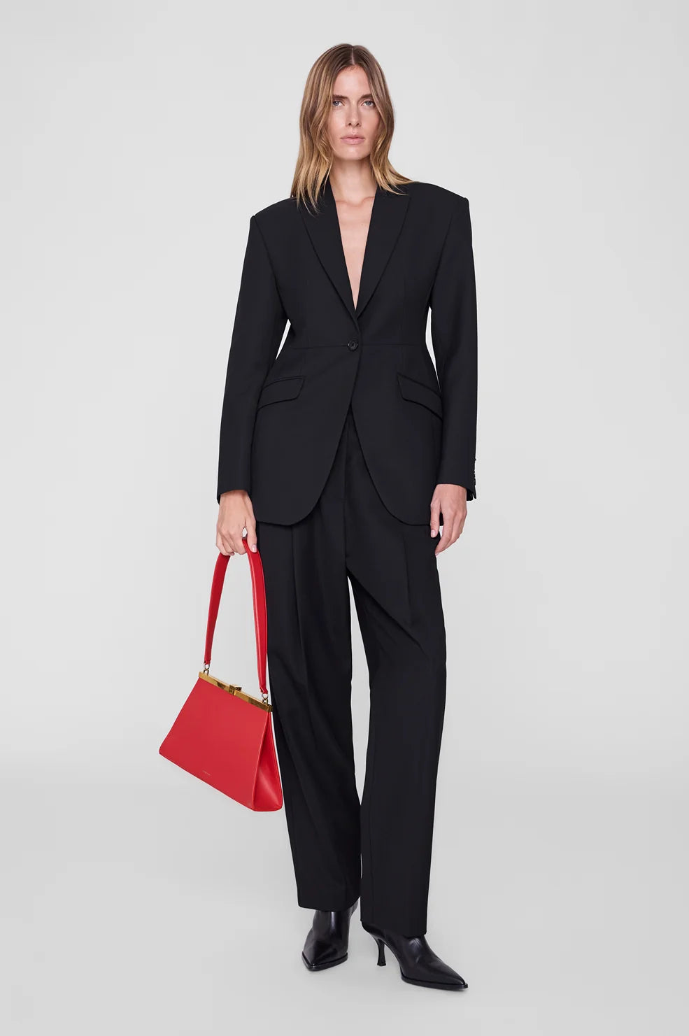 Anine Bag Smooth Leather in Tango Red