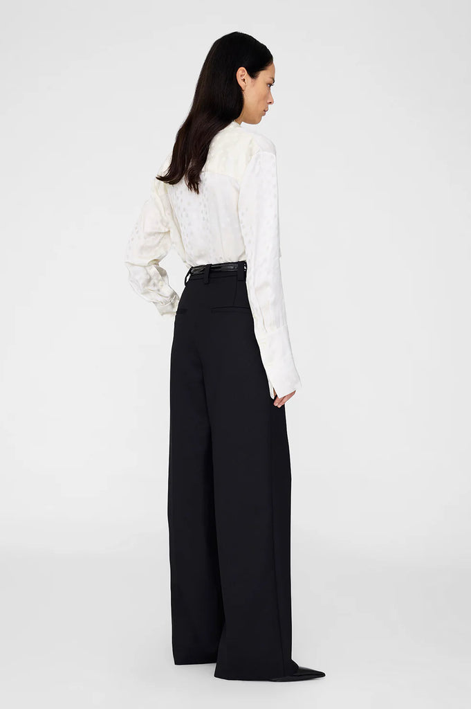 Amanda Shirt in Ivory Dot Jacquard