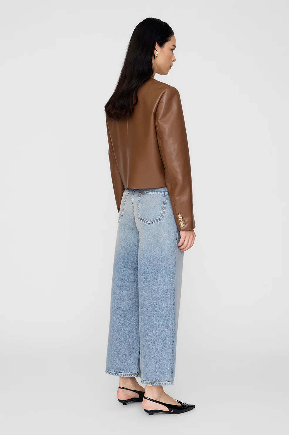 Amber Jacket in Cognac Recycled Leather