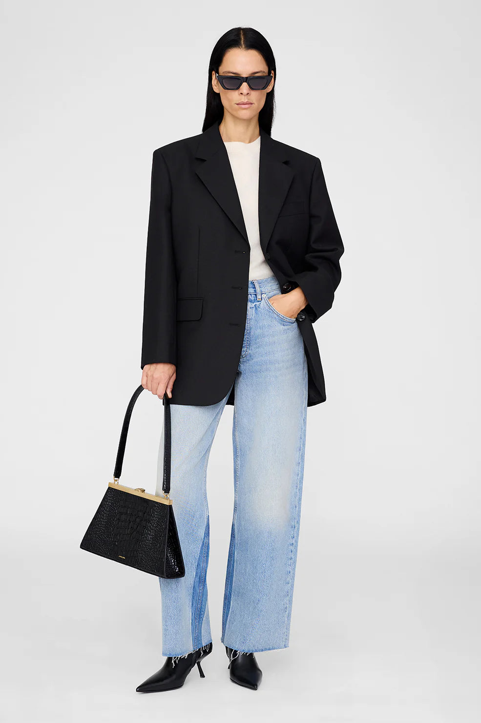 Anine Bag in Black Embossed