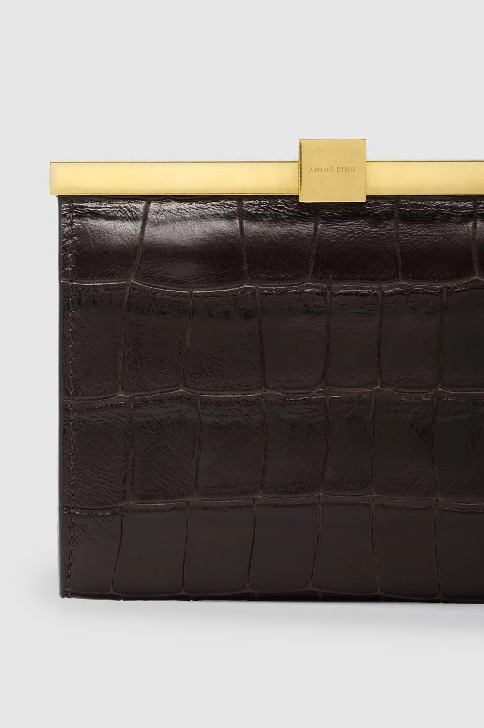 Anine Wallet Embossed in Dark Brown