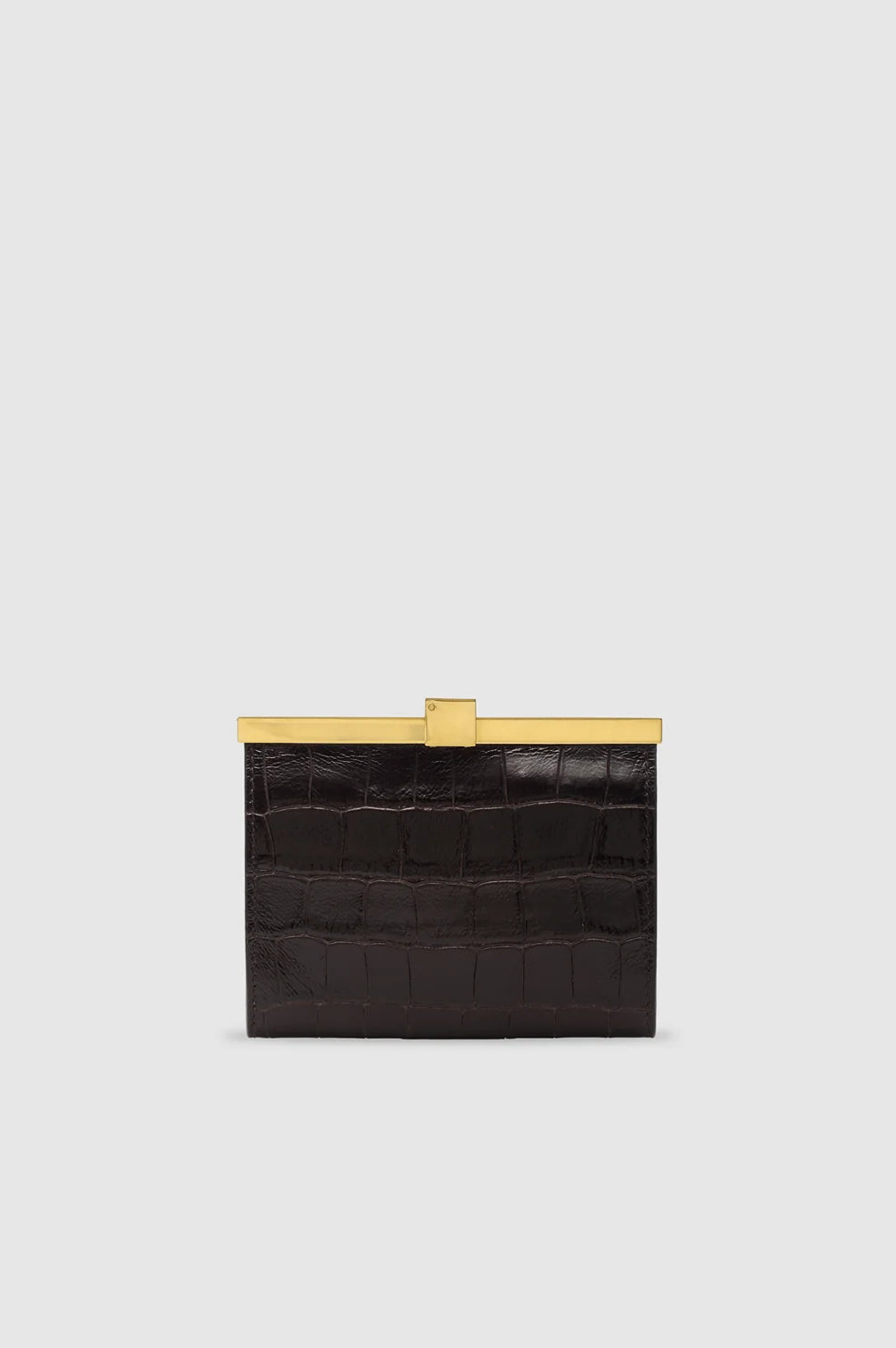Anine Wallet Embossed in Dark Brown