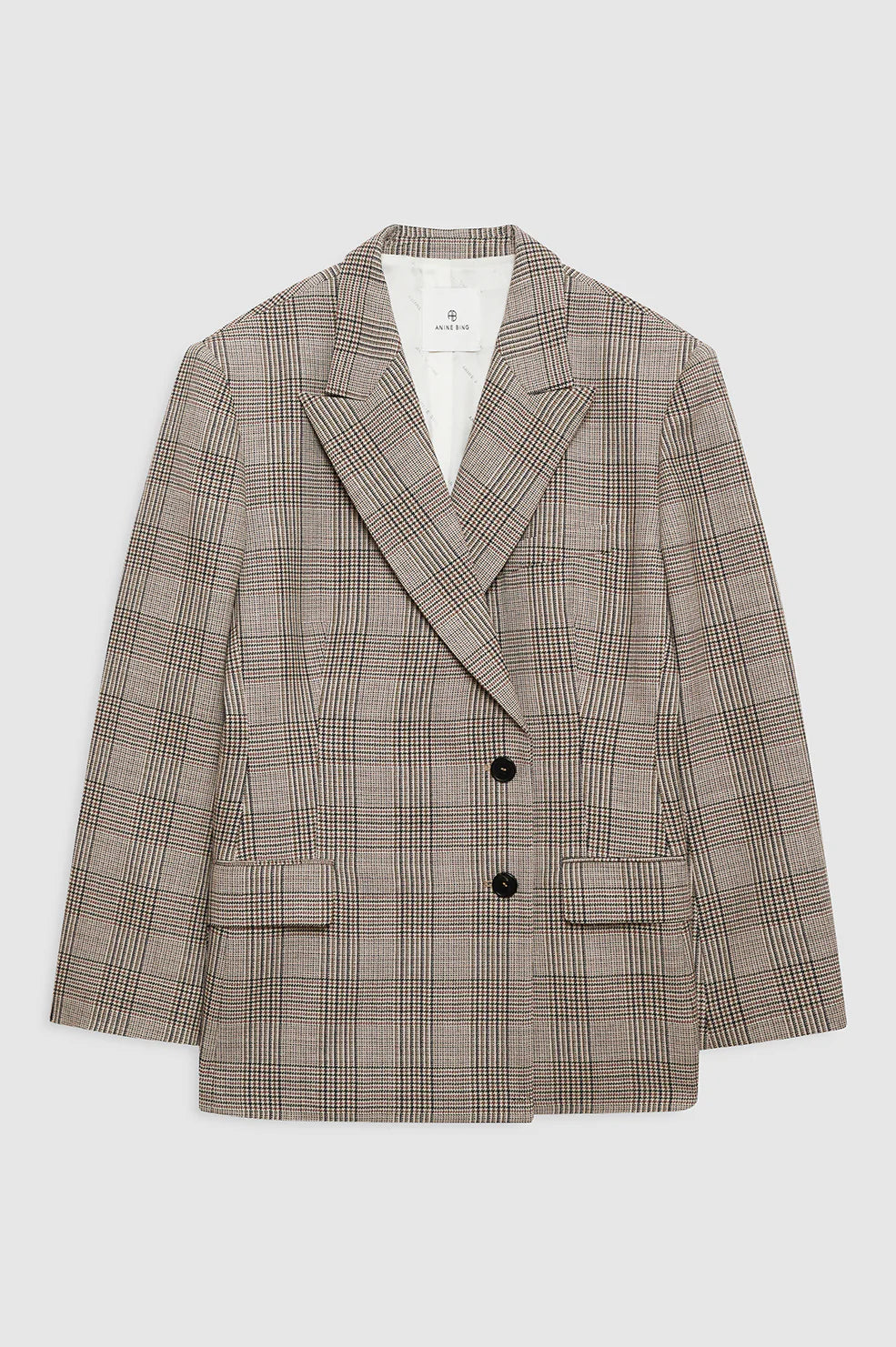 Aretha Blazer in Brown Plaid