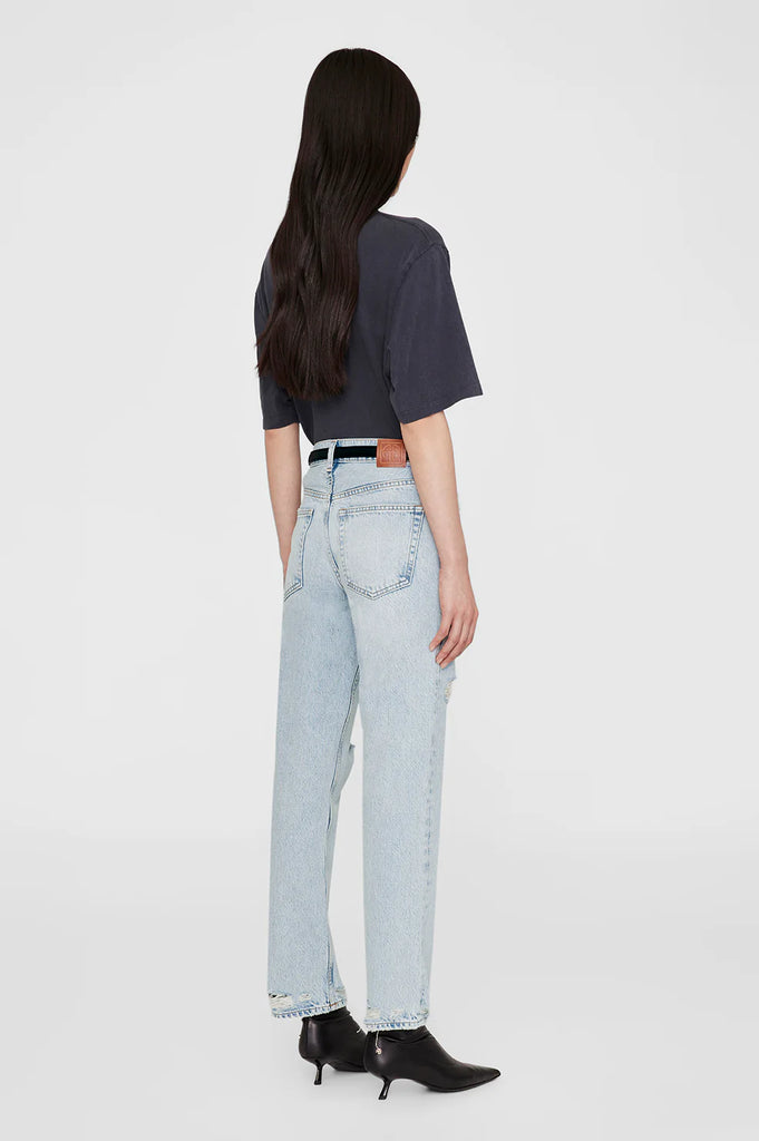 Avi Tee Collegiate Leopard in Washed Charcoal