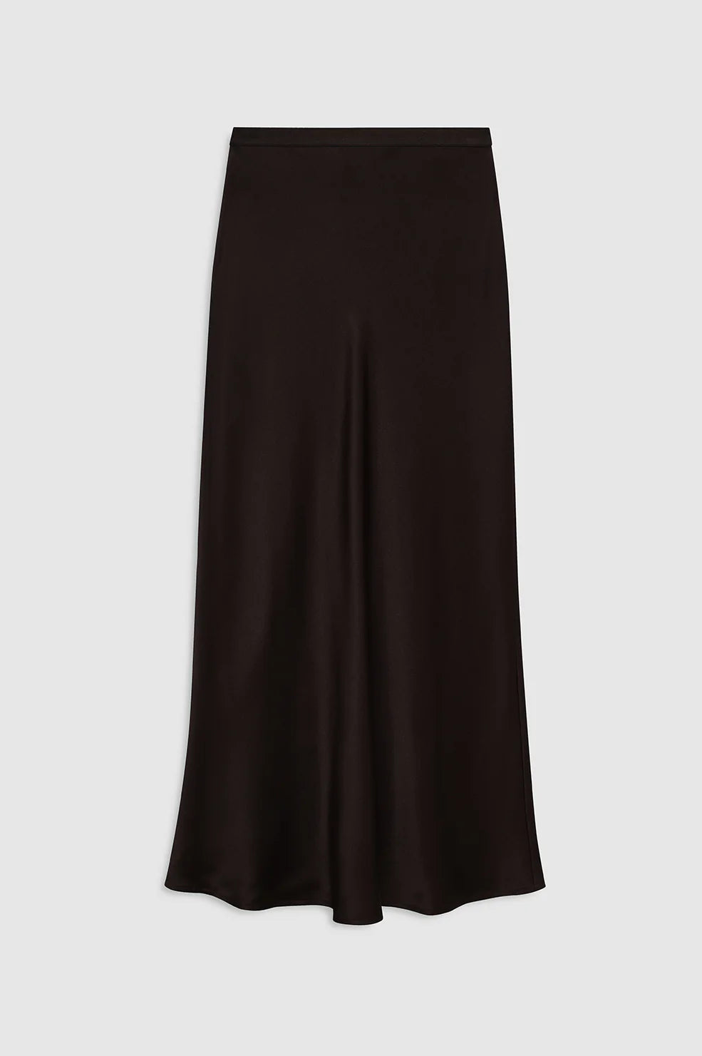 Bar Silk Skirt in Deep Brown