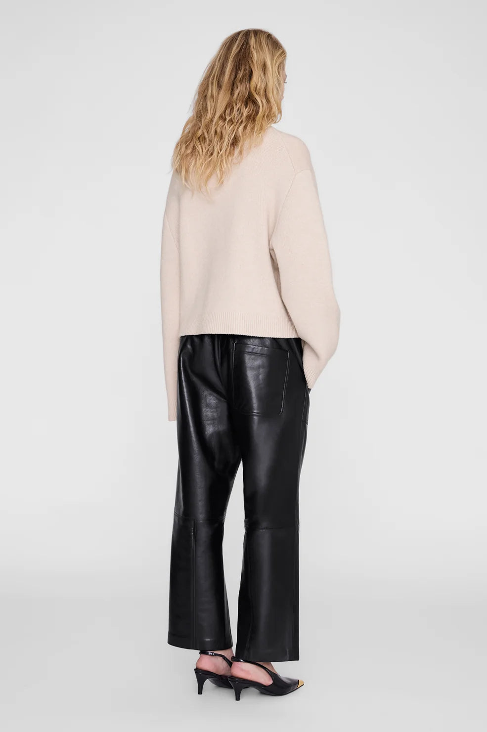 Billy Pant in Black Recycled Leather