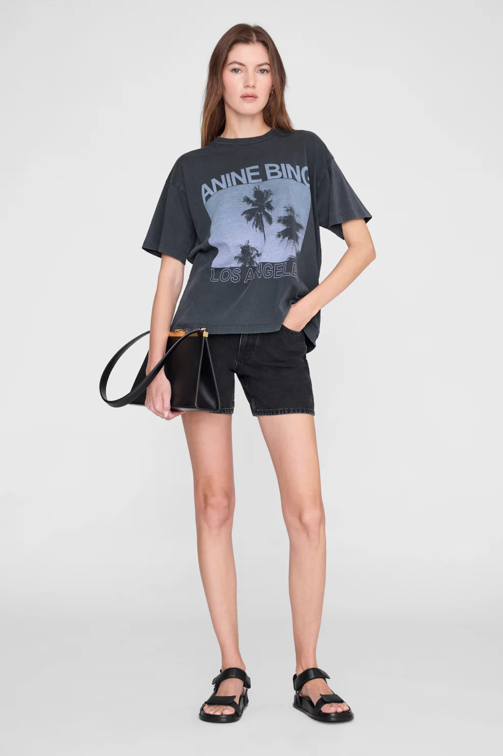 Cade Tee Palms in Washed Grey