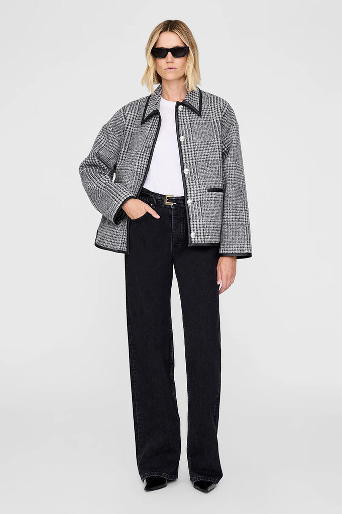 Camden Jacket in Black and Grey Check