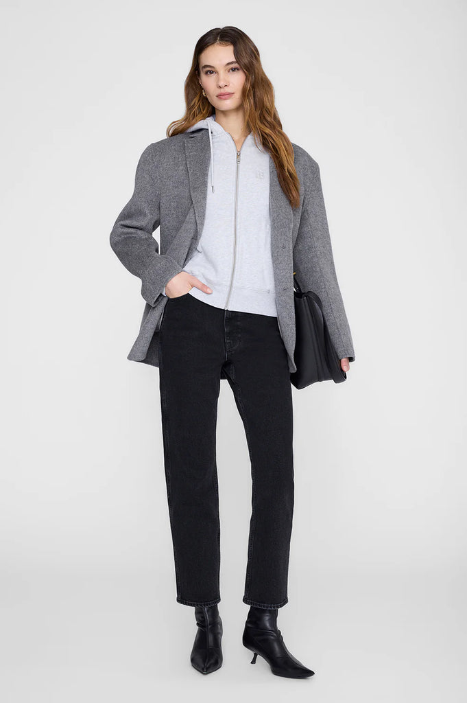 Casper Zip Up Bing in Grey Melange