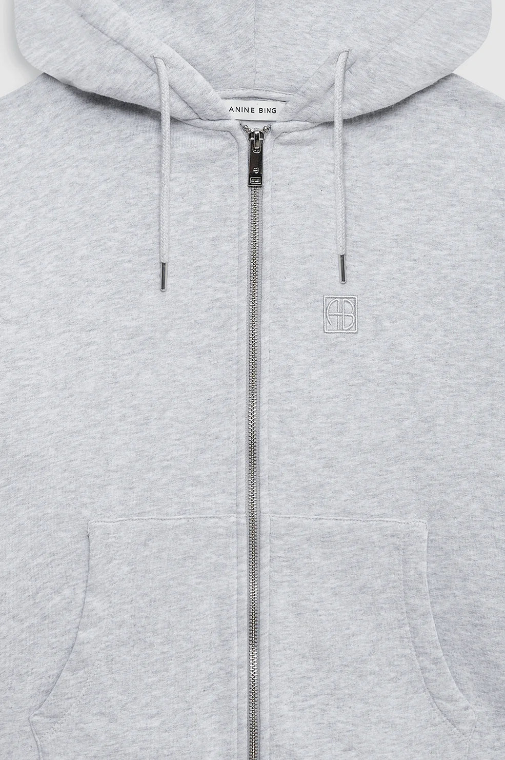 Casper Zip Up Bing in Grey Melange