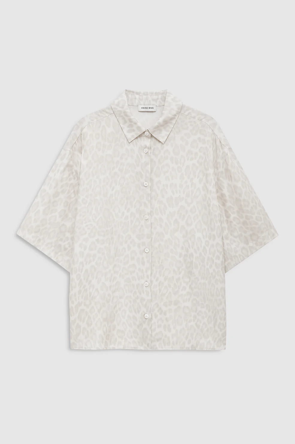 Coco Shirt in Washed White Leopard