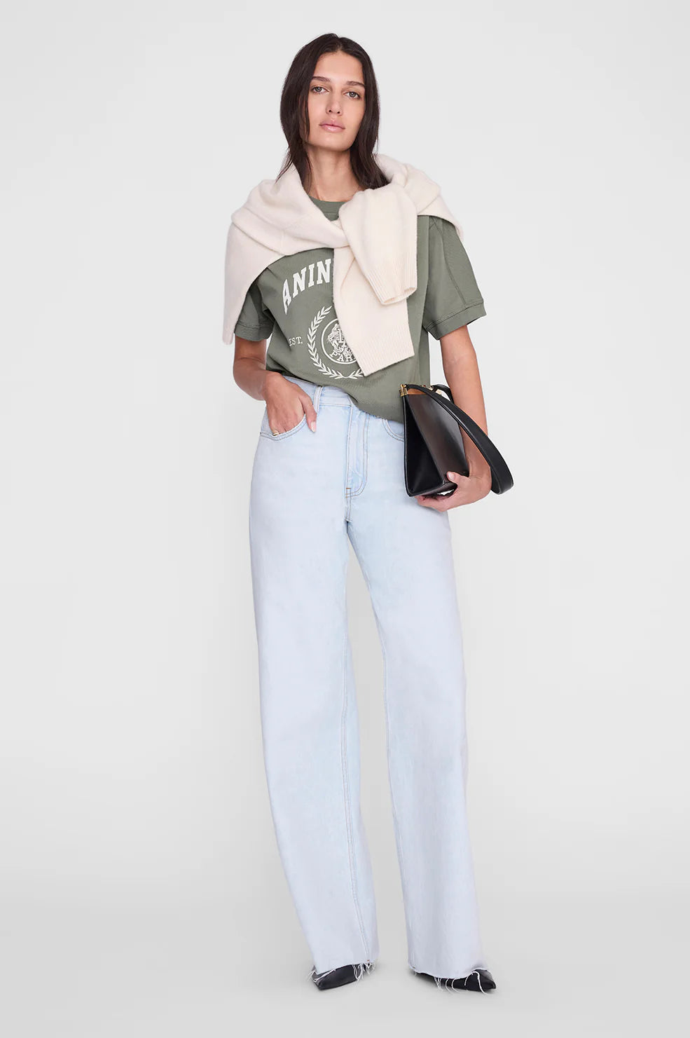 Jaylin Tee Collegiate in Washed Sage