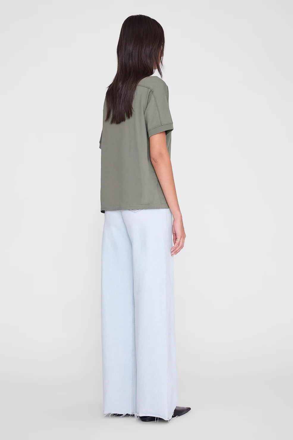 Jaylin Tee Collegiate in Washed Sage