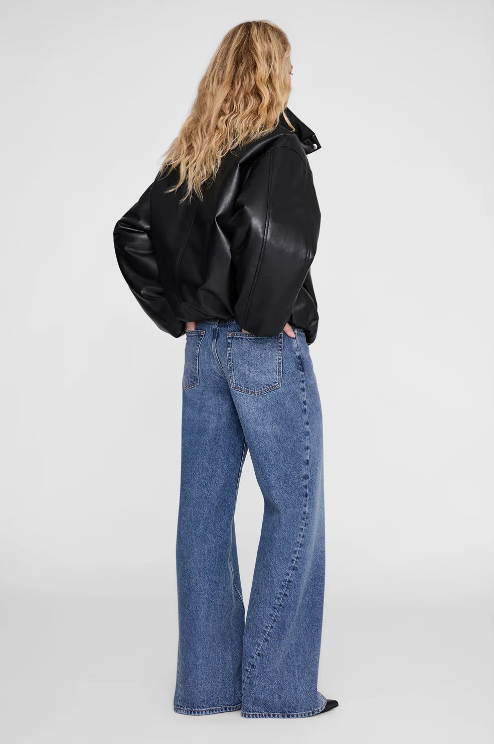 Cyrus Jacket in Black Recycled Leather