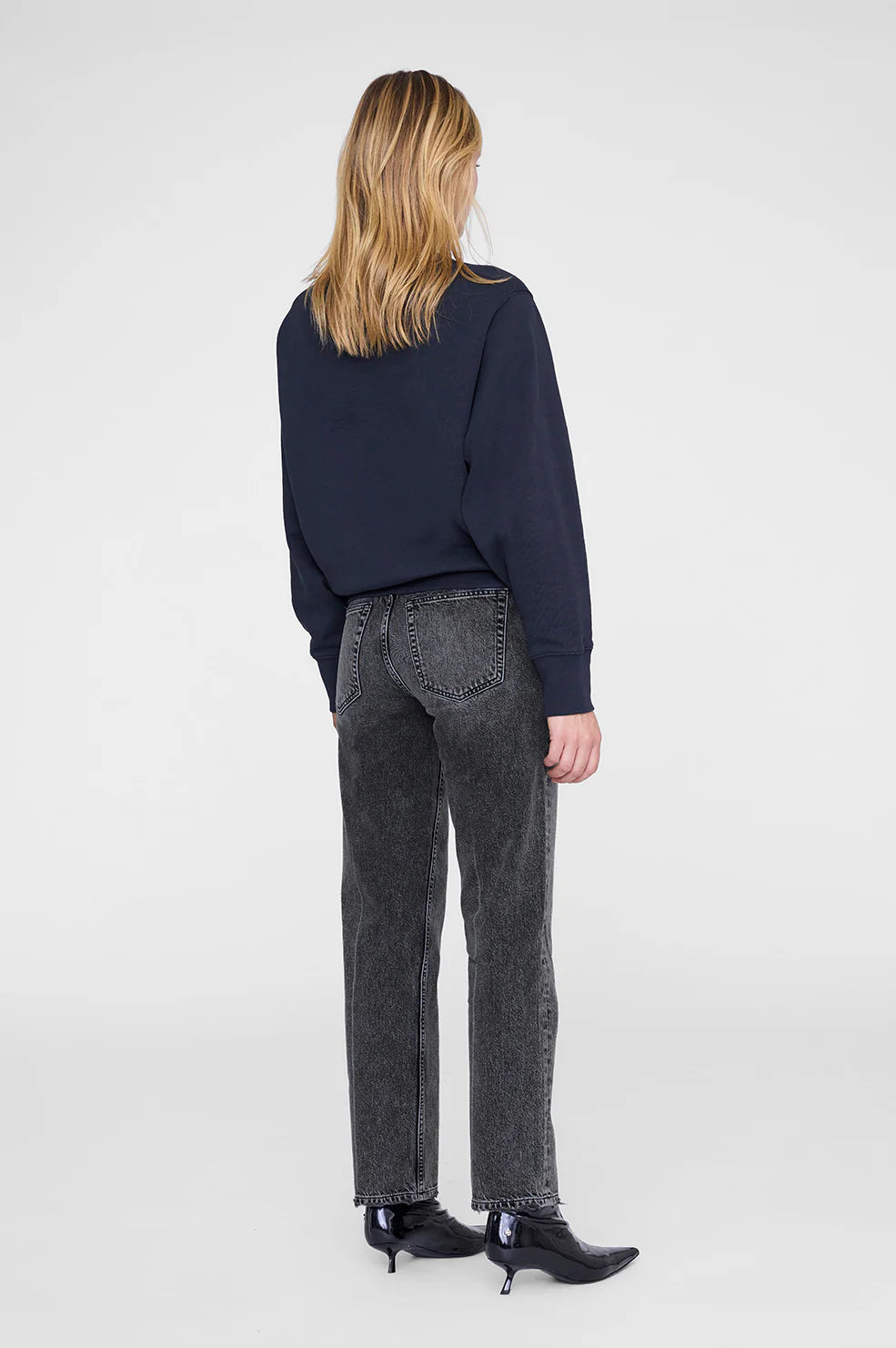 Harry Shrunken Sweatshirt LA in Vintage Black