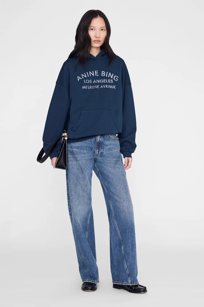 Harvey Sweatshirt Melrose Stencil in Navy