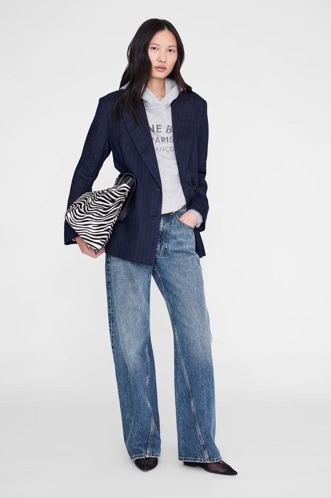 Harvey Sweatshirt Paris Stencil in Heather Grey
