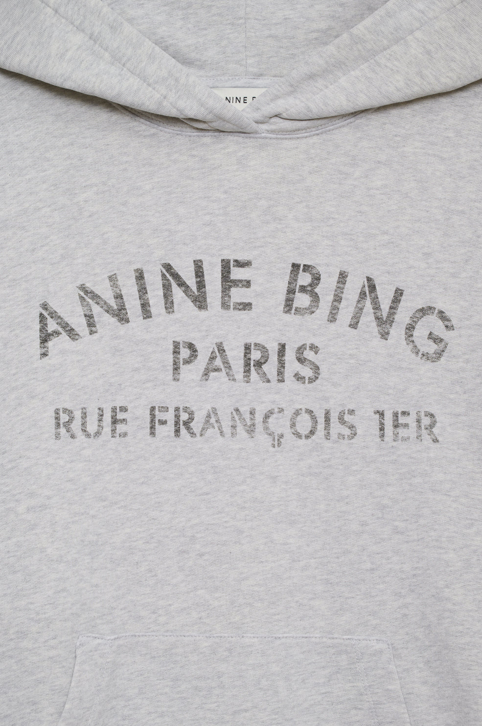 Harvey Sweatshirt Paris Stencil in Heather Grey