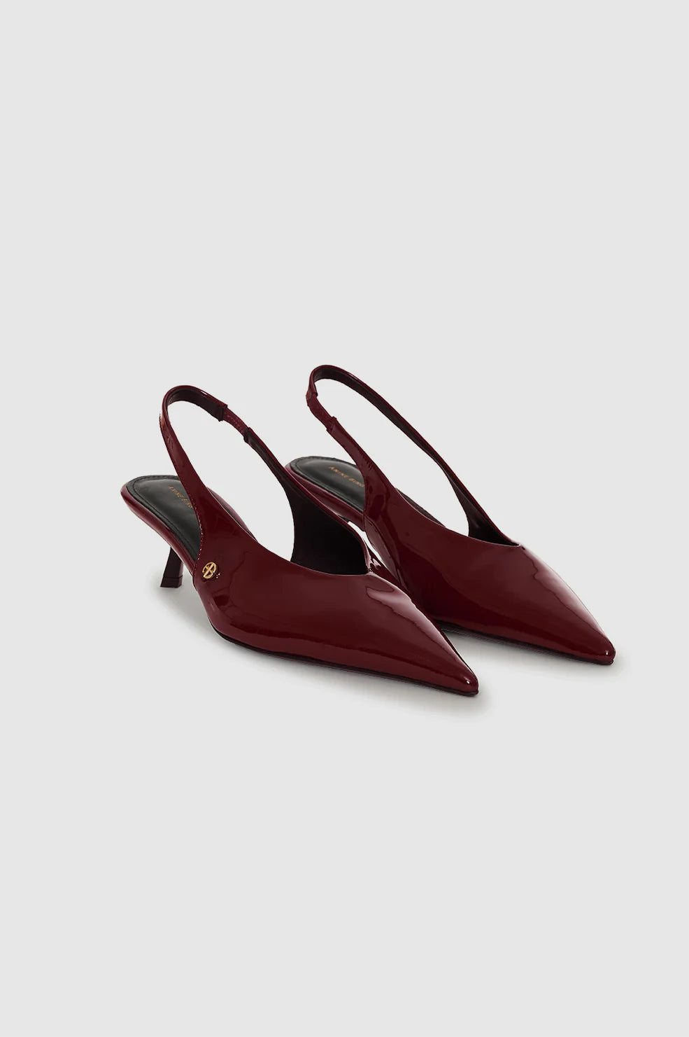 Hilda Slingback Pumps in Oxblood Patent