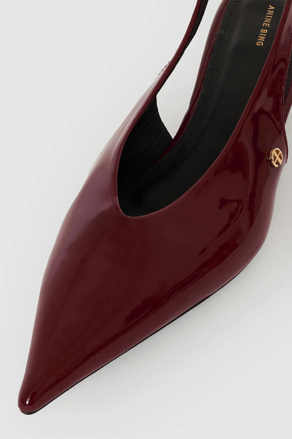 Hilda Slingback Pumps in Oxblood Patent