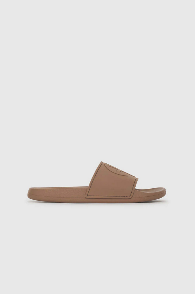 Isla Slides in Camel Monogram