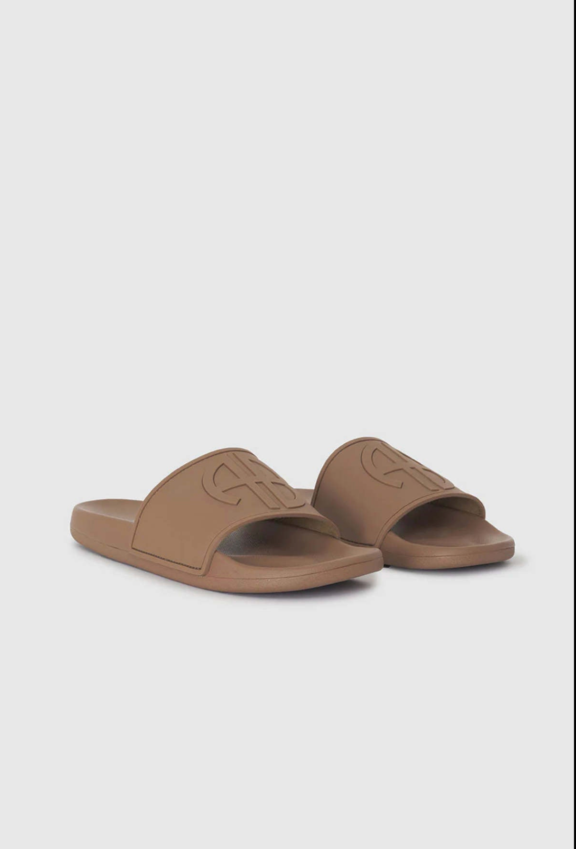 Isla Slides in Camel Monogram