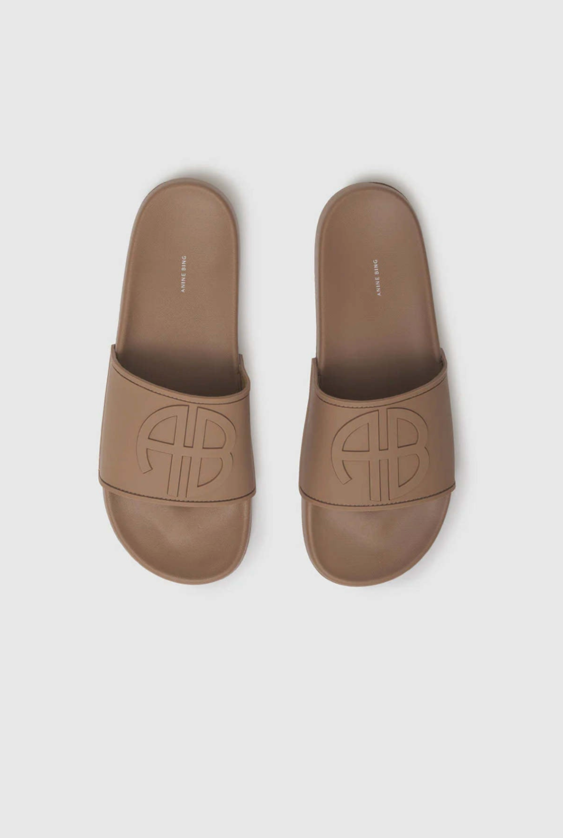 Isla Slides in Camel Monogram