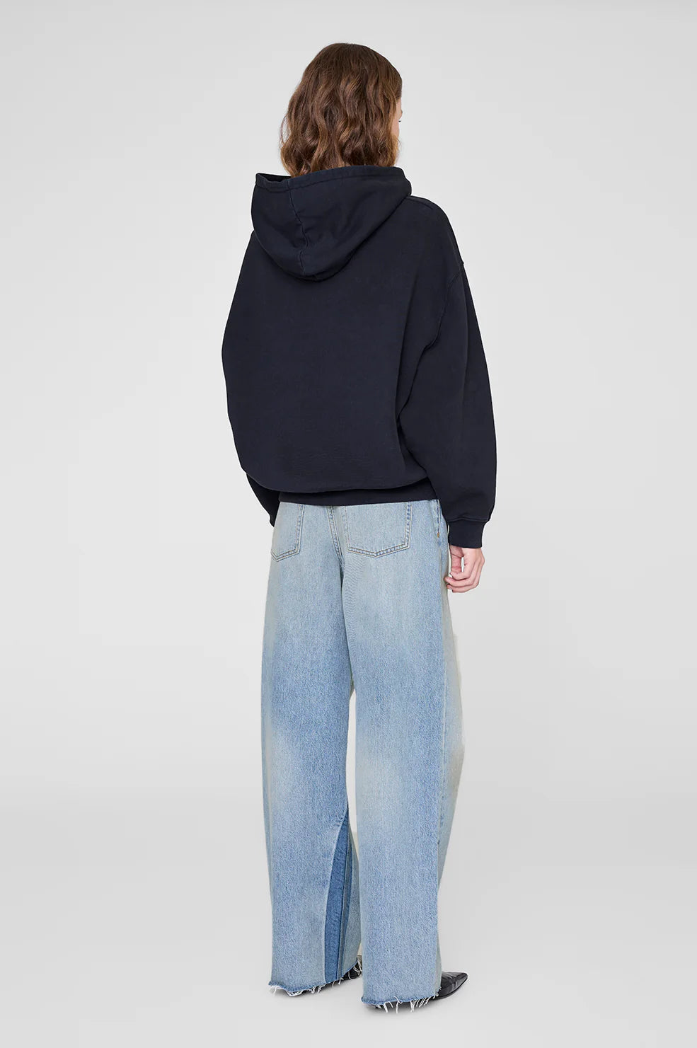 Jaci Hoodie Letterman in Vintage Black