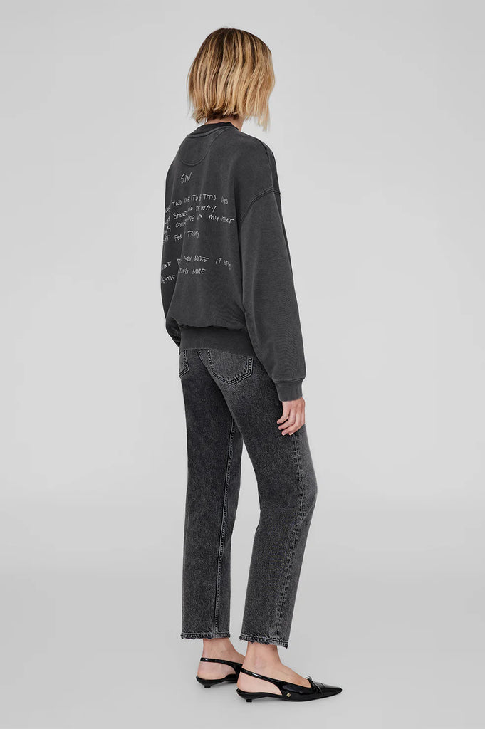 Jaci Sweatshirt Lyrics in Washed Black