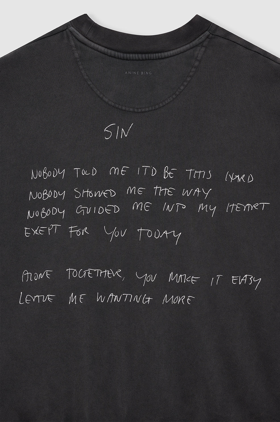 Jaci Sweatshirt Lyrics in Washed Black