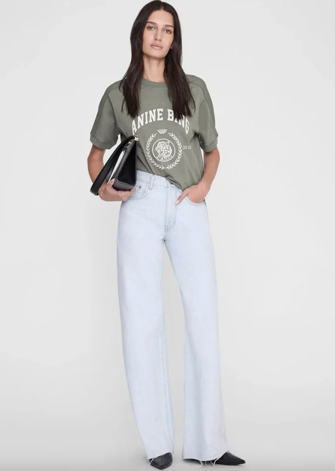 Jaylin Tee Collegiate in Washed Sage