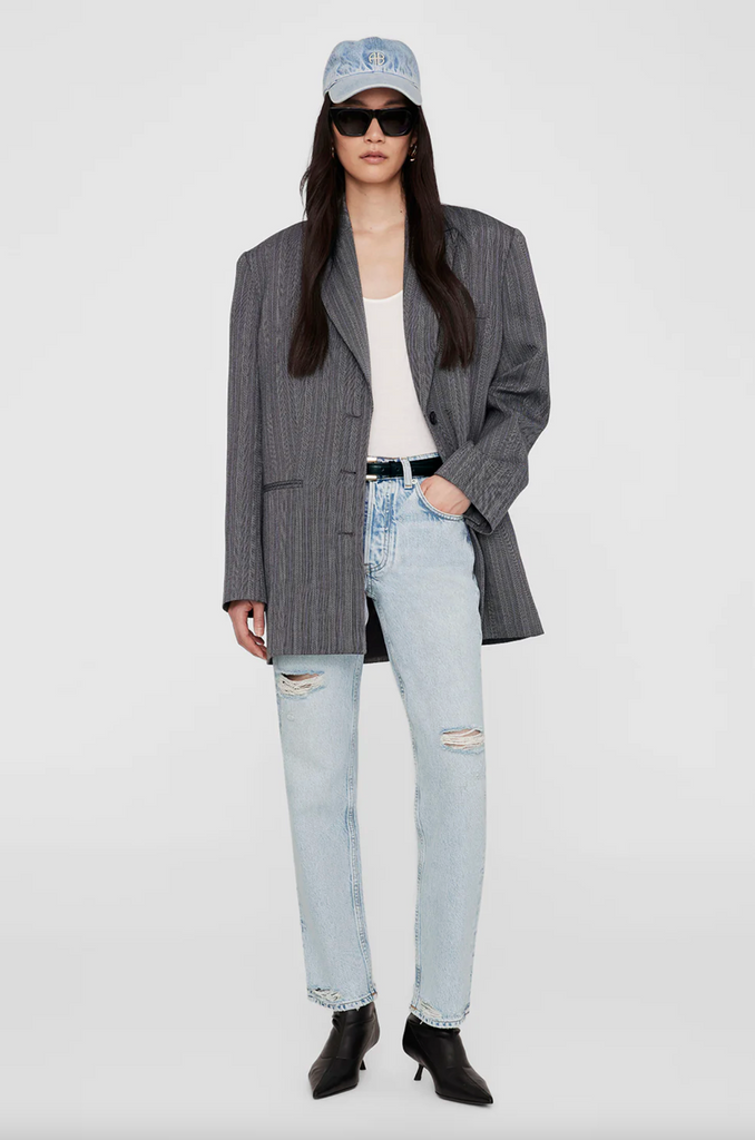 Jeremy Baseball Cap AB in Bleached Blue Denim