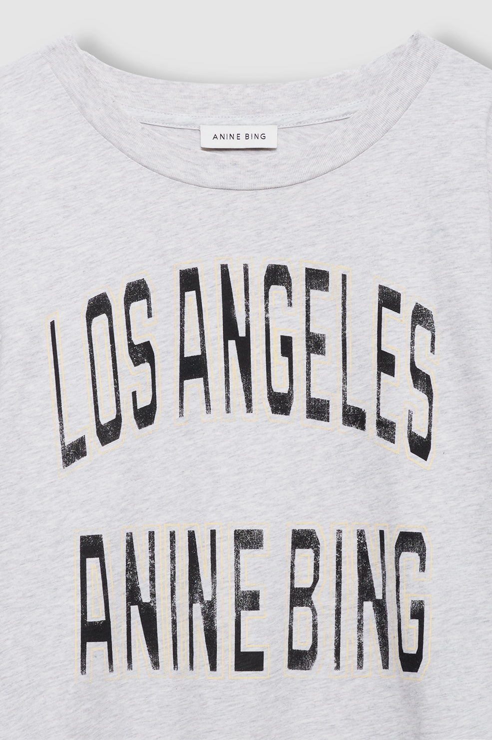 Johnny Cropped Tee in Grey Melange