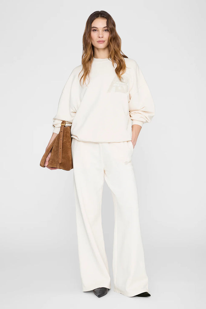 Kacey Sweatpant Monogram in Cream