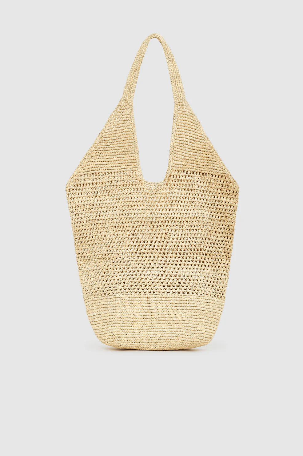 Leah Logo Hobo Raphia in Natural