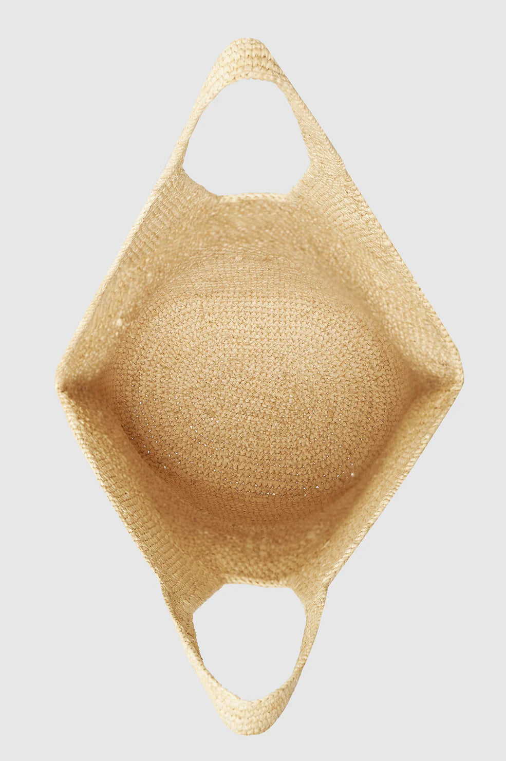 Leah Logo Hobo Raphia in Natural