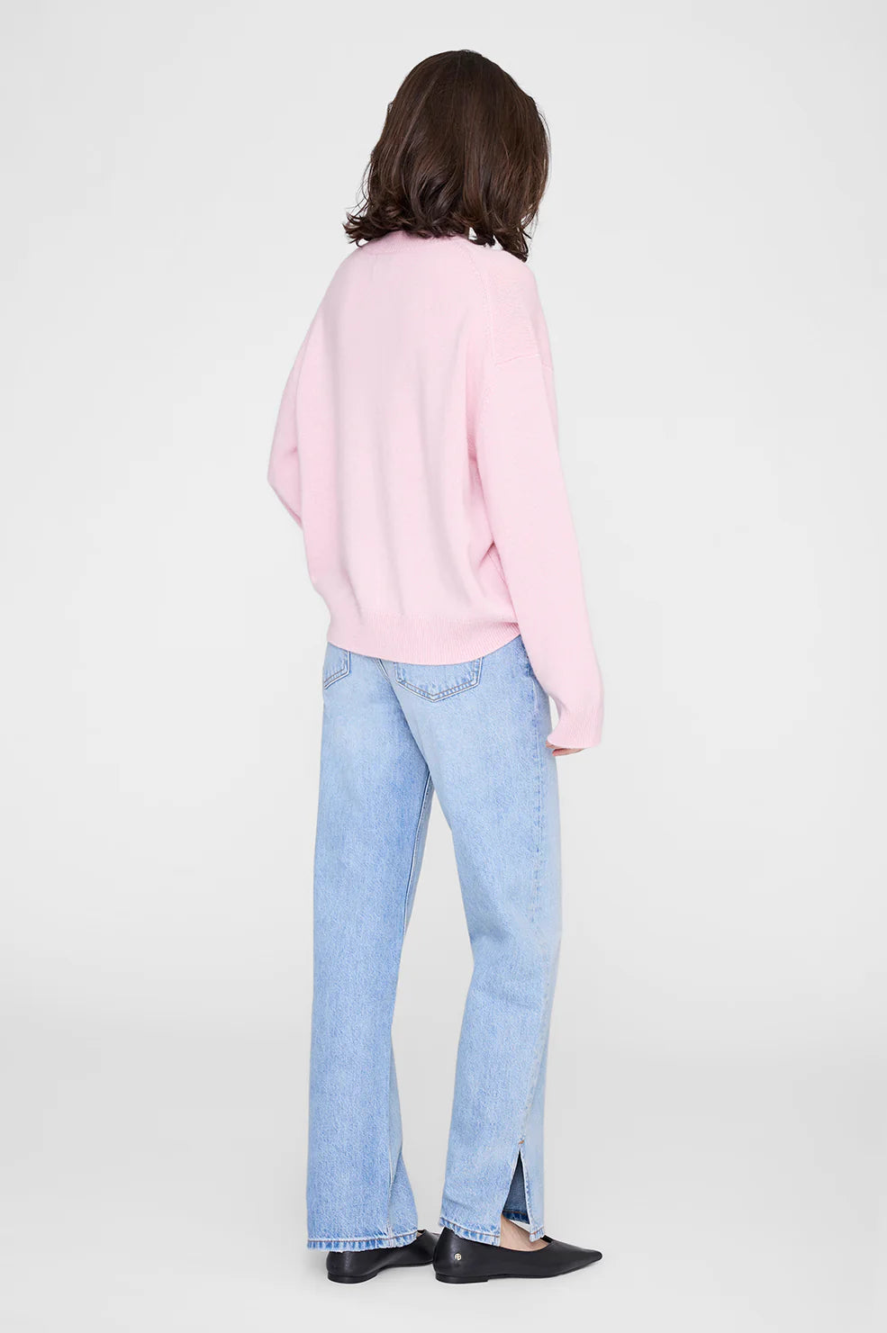 Lee Crew Sweater in Powder Pink