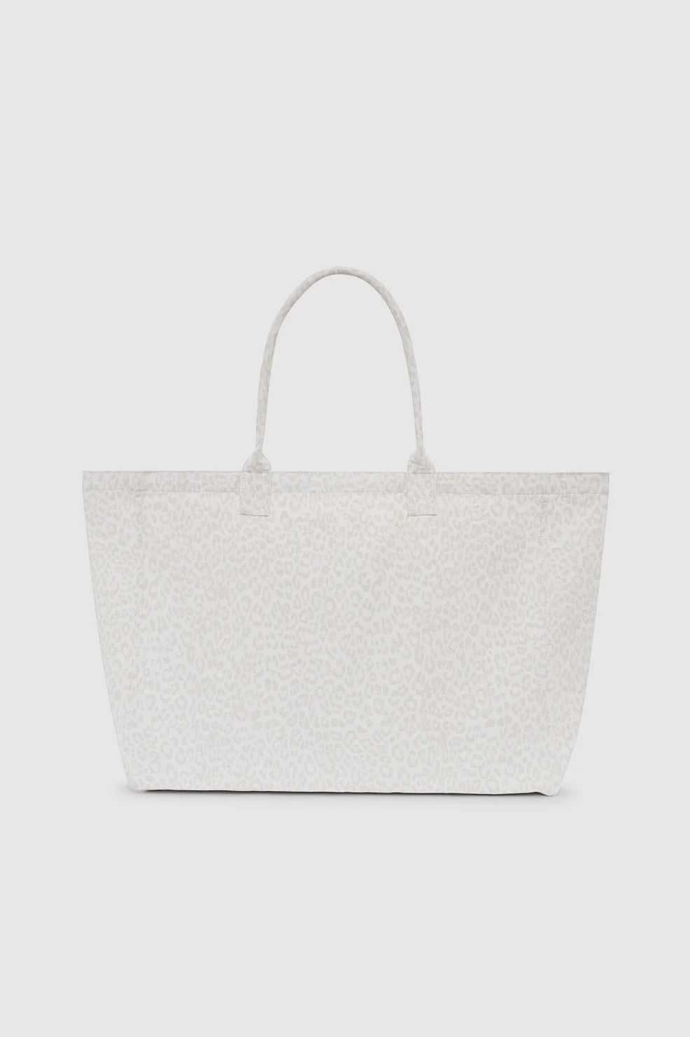 Leo Canvas Tote in Washed White Leopard