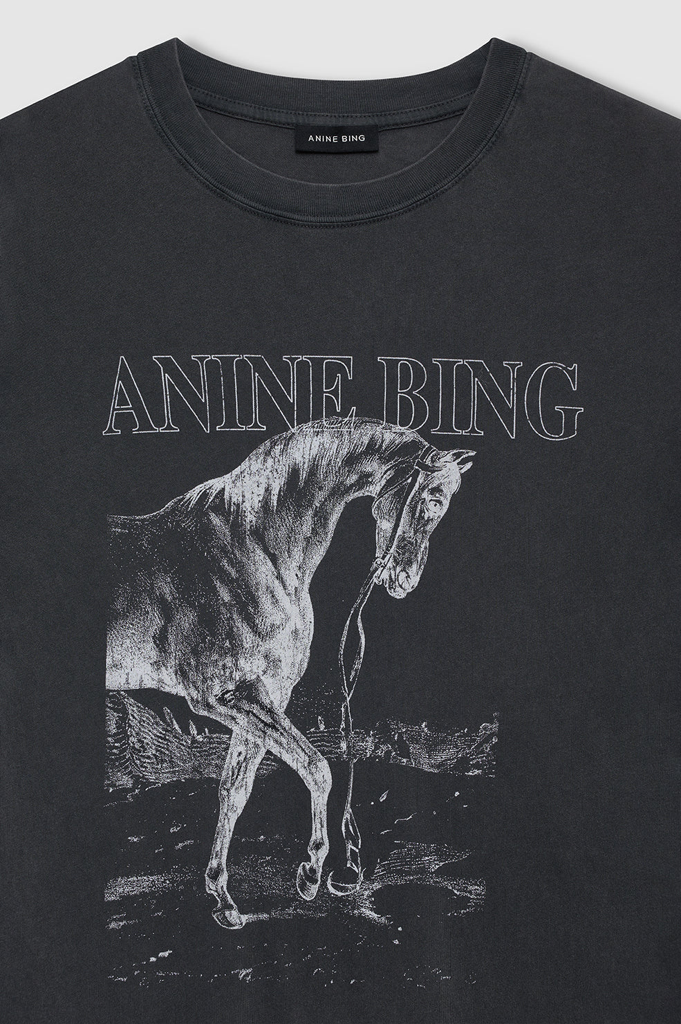 Lili Tee Horse in Washed Black