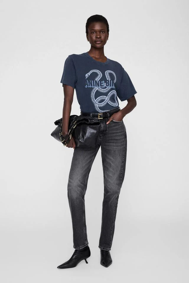 Lili Tee Snake in Washed Black