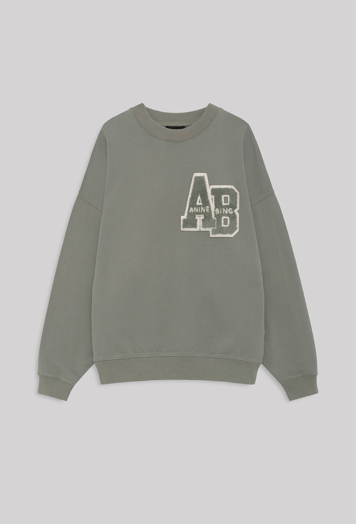 Miles Sweatshirt Letterman in Sage