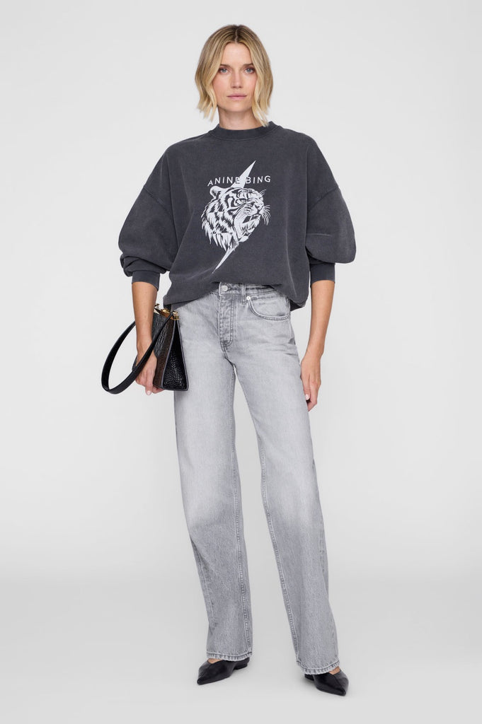 Miles Sweatshirt Tiger in Vintage Black