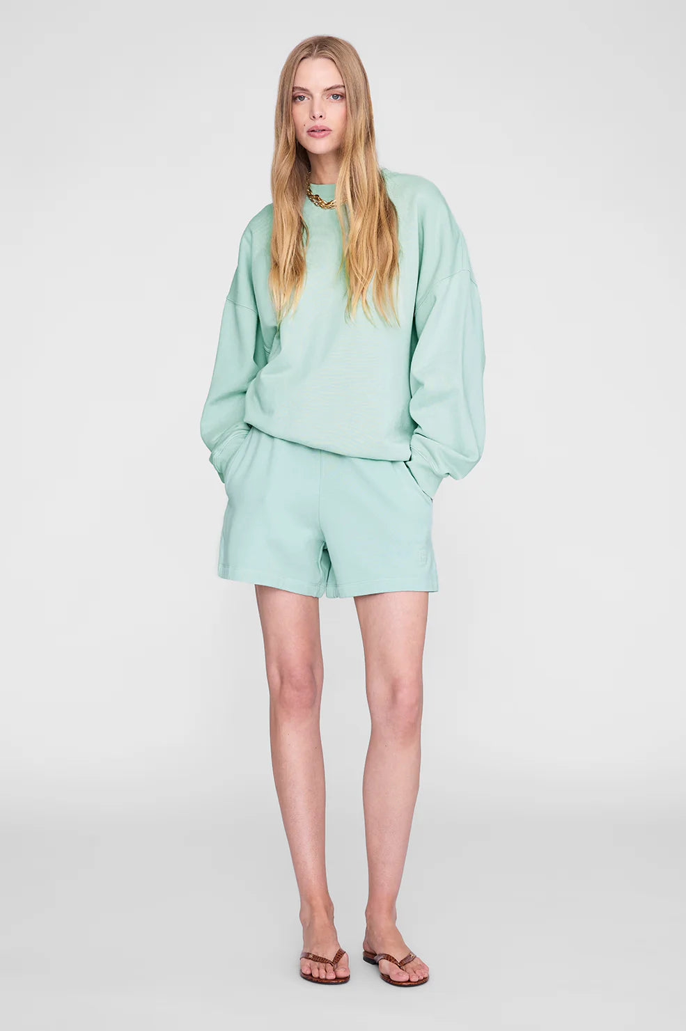 Miles Sweatshirt in Washed Seafoam