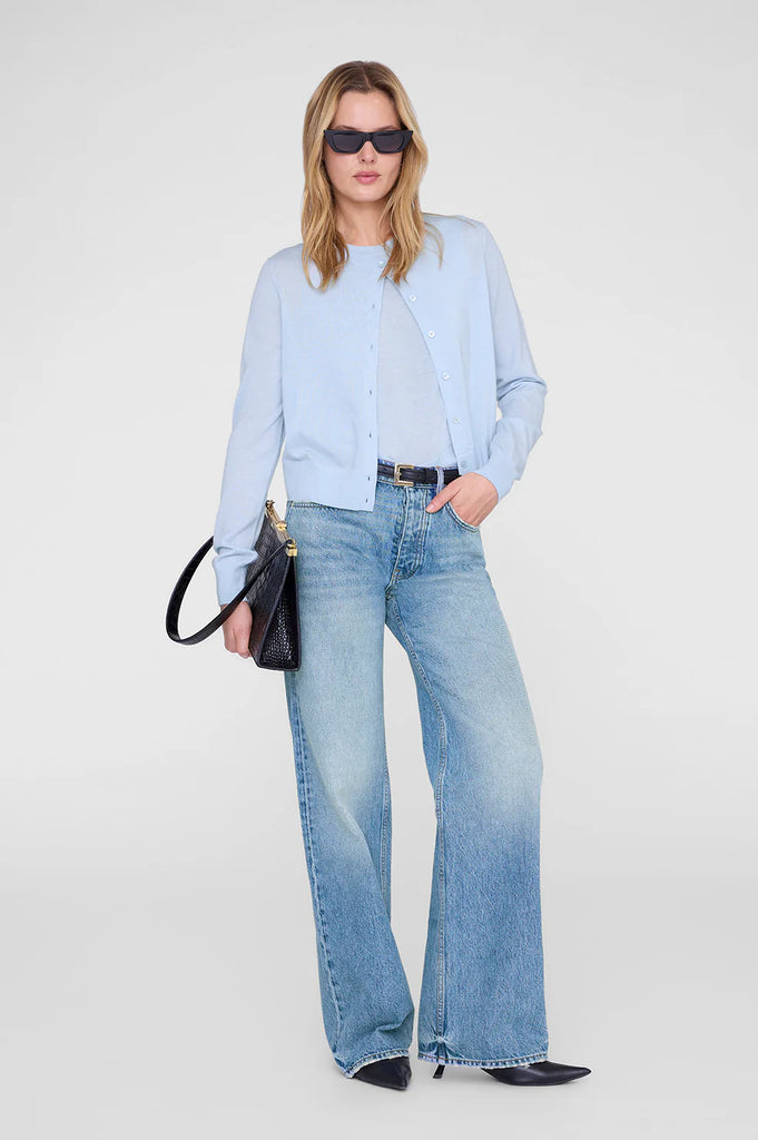 Moni Crop Cardigan in Pale Blue