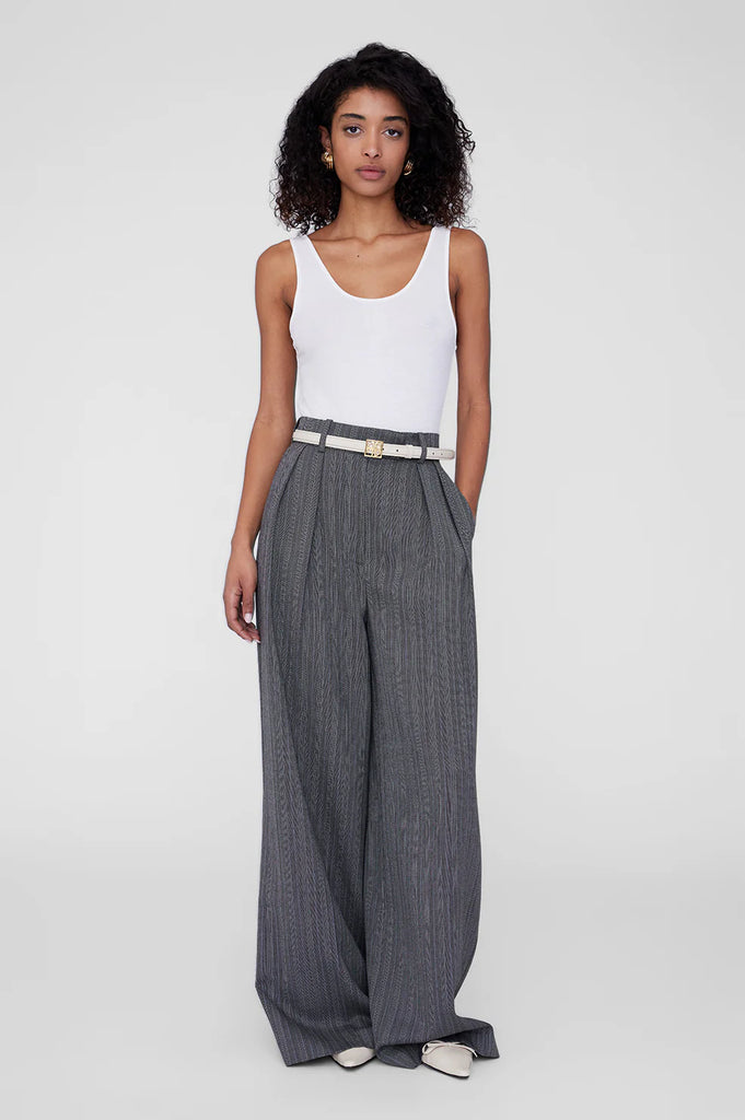 Monogram Belt in Bone and Gold